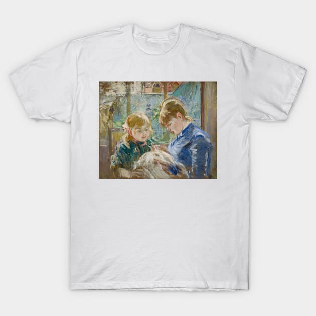 The Artist's Daughter, Julie, with her Nanny by Berthe Morisot T-Shirt by Classic Art Stall